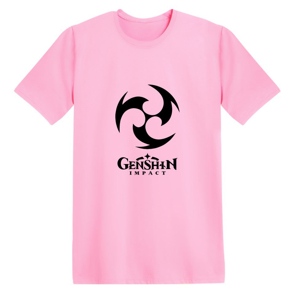 Genshin Impact Cotton Printed T Shirt Unisex T-shirt