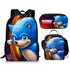 Sonic backpack schoolbag lunch bag pencil case set