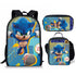 Sonic backpack schoolbag lunch bag pencil case set