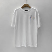 Amiri Colorful Splash Ink Casual Hip Hop High Street  T-shirt