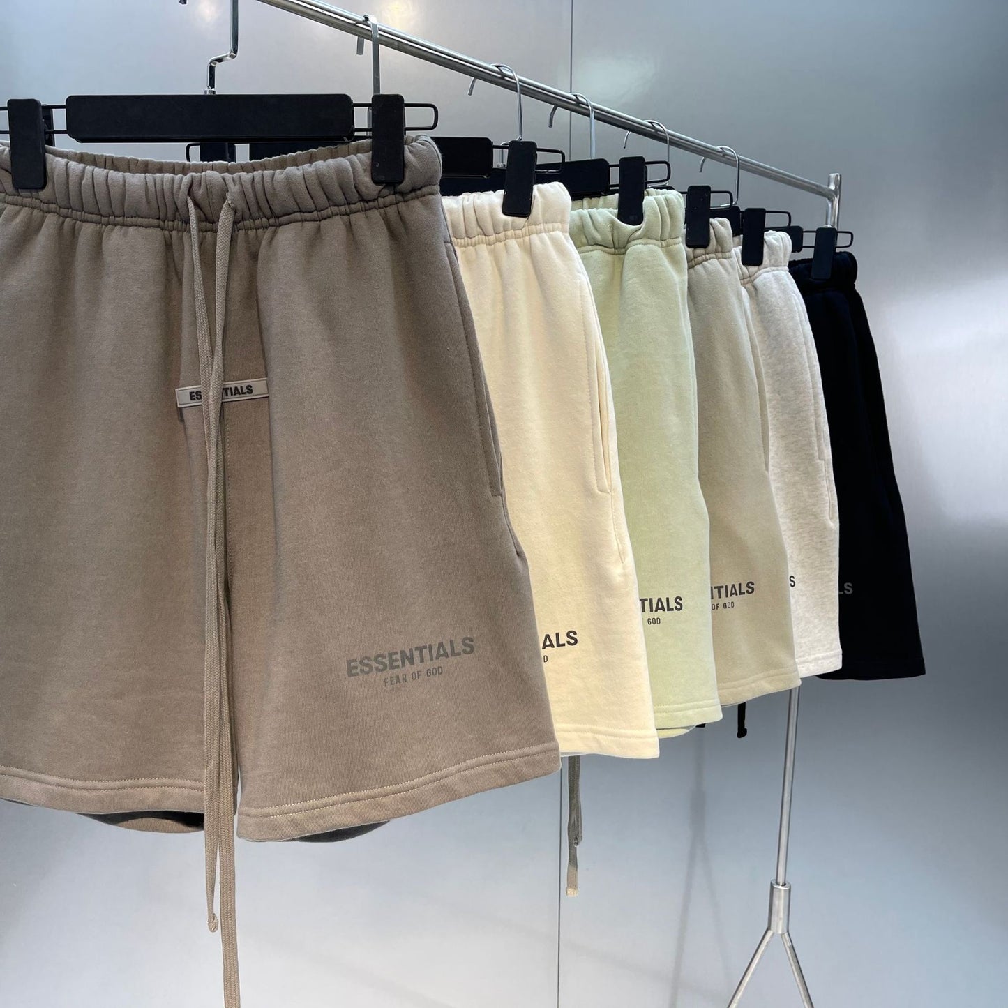 Essentials Reflective Printed Letters Shorts Fear Of God Printed Short Pants