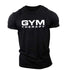 Gym Printed Cotton  Exercise Short Sleeve Loose Collar Sports  T-shirt Gym T Shirt