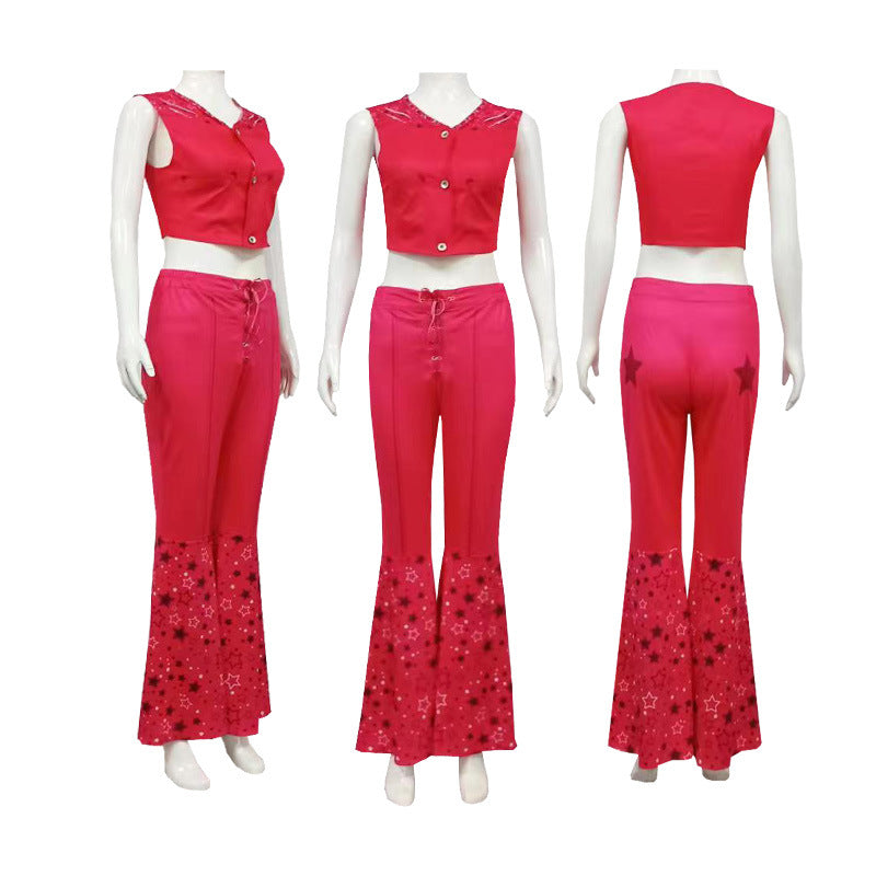 Barbie Cosplay Clothing Halloween Stage Performance Wear Cosplay Live Film Television Tight Pants Set