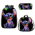 Stitch backpack schoolbag Anime lunch bag 3D Pencil case set