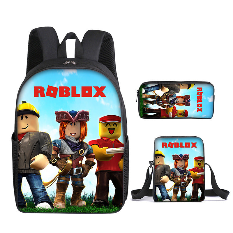 Roblox Schoolbag Lunch box pencil case backpack set