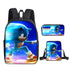 Sonic Schoolbag backpack lunch box pencil cases set