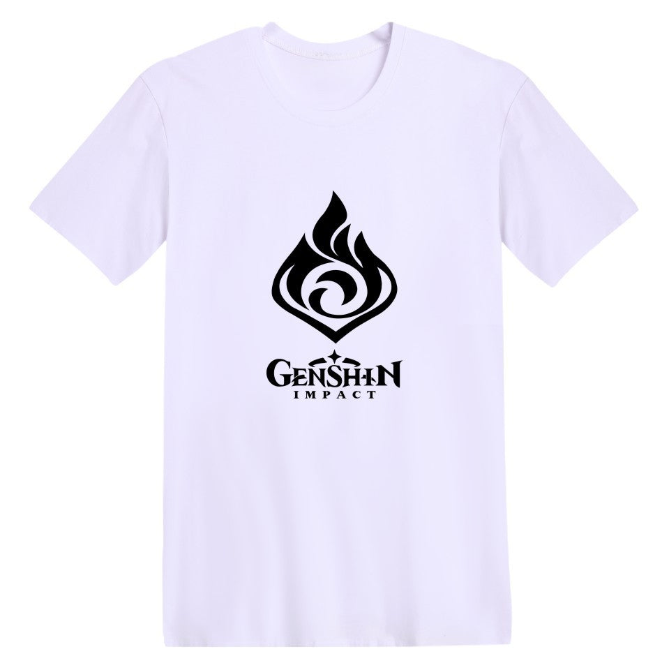 Genshin Impact Cotton Printed T Shirt Unisex T-shirt