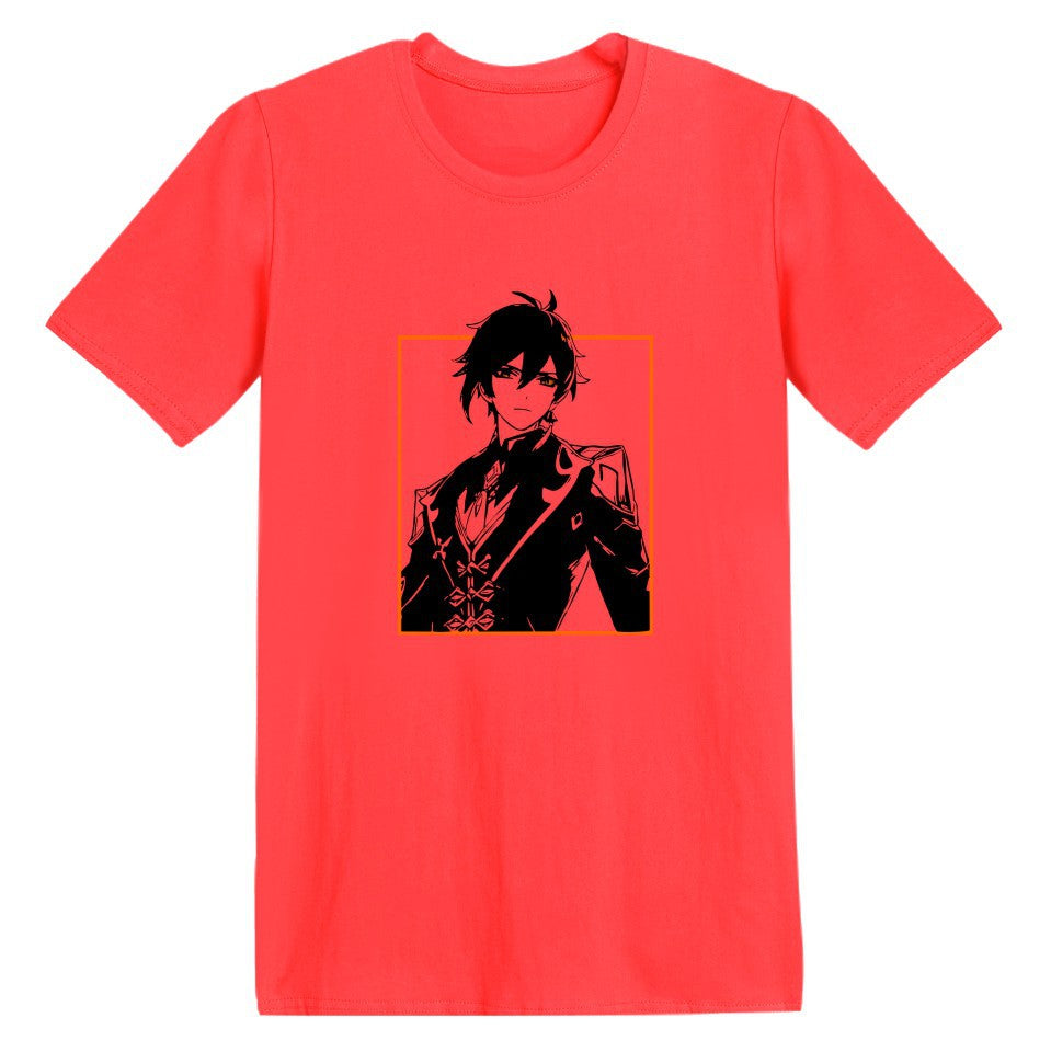 Genshin Impact Cotton Printed T Shirt Unisex T-shirt