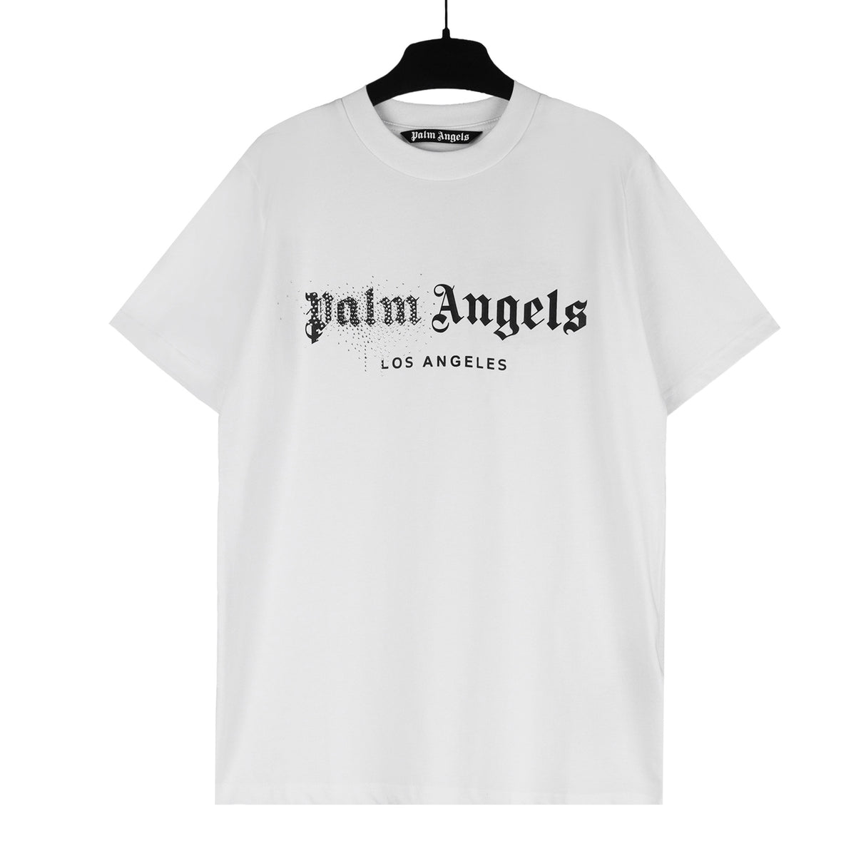 Palm Angels Rhinestone Letter Hip Hop T Shirt