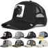 Animal baseball cap cartoon mesh embroidery truck driver Black Panther Wolf hat