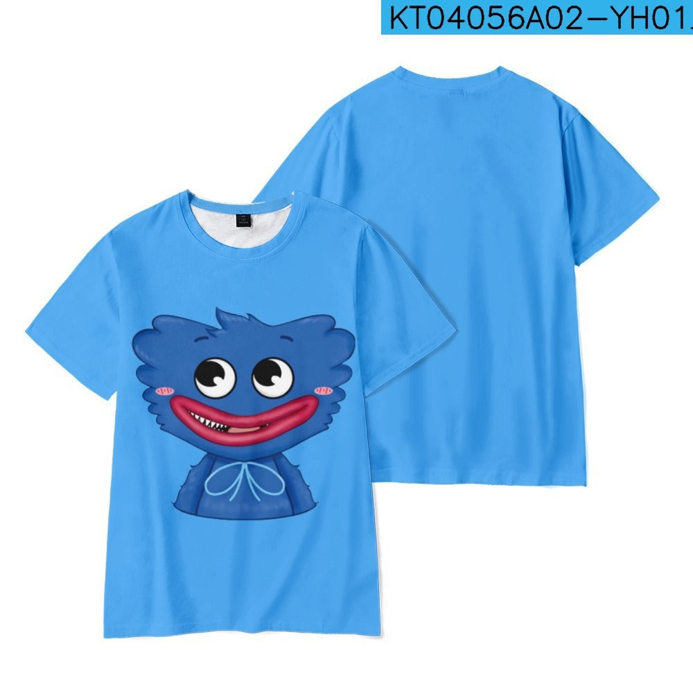 Poppy Playtime Short Sleeve T-shirt Bobby's Game Time Top 3d Digital Printing T Shirt