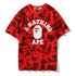 Bape Shark Camouflage Print Hip Hop T-shirt Ape Brand T Shirt