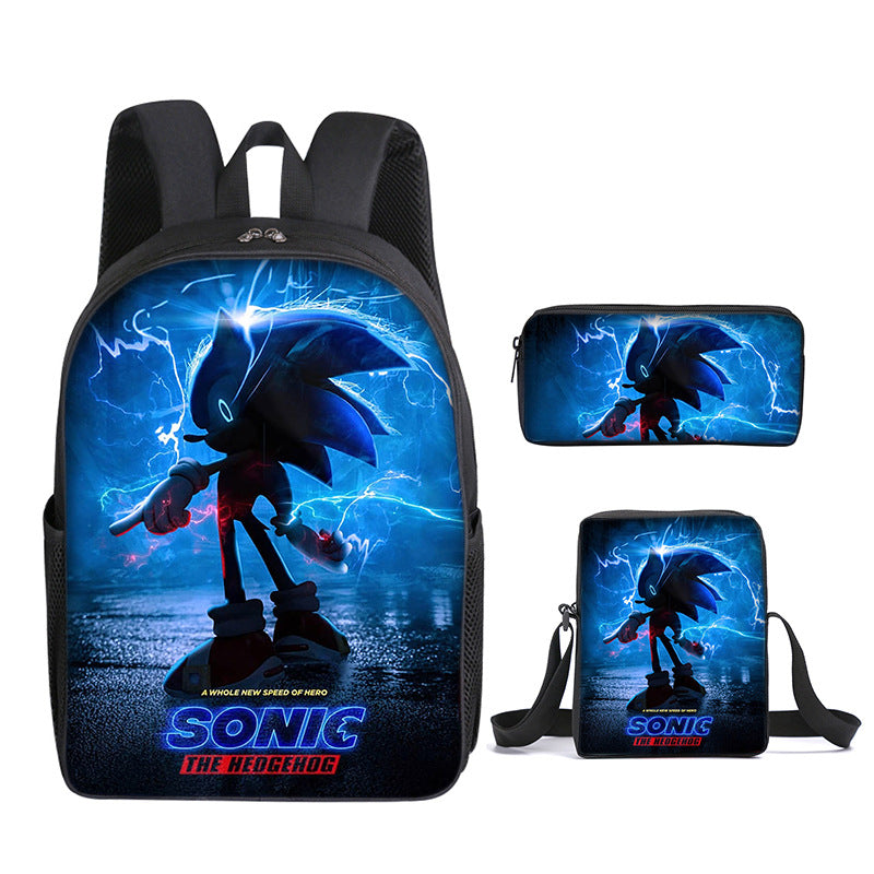 Sonic Schoolbag backpack lunch box pencil cases set