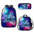 Stitch backpack schoolbag Anime lunch bag 3D Pencil case set