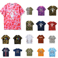 Bape Ape Shark Printed T Shirt
