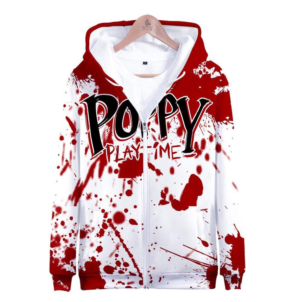 Poppy Playtime Bobby's Game Time 3d Digital Print Hoodie Zipper Pullover Sweatshirt
