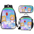 Lankybox Cartoon printed schoolbag lunch bag shoulder bag pencil cases 3pcs set backpack