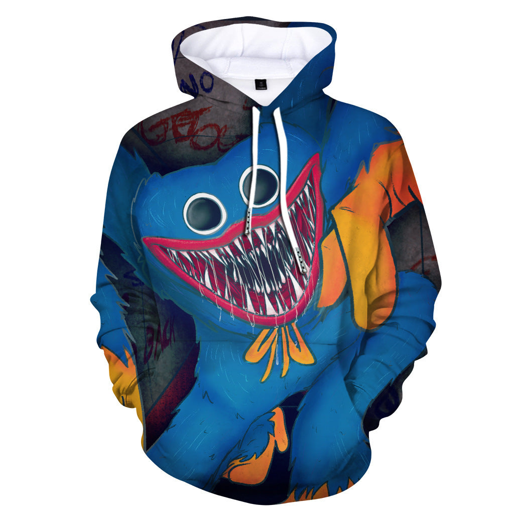 Poppy Playtime 3d Digital Printed Hoodie Bobby's Game Time Sweater Sweatshirt Pullover