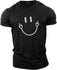 Fitness Sports Fitness Cartoon Smiley Printed Men's Casual T-shirt Gym T Shirt