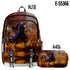 Naruto 3d backpack pencil case set