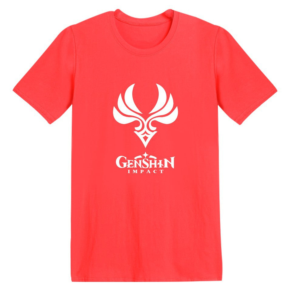 Genshin Impact Cotton Printed T Shirt Unisex T-shirt