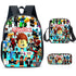 Roblox Schoolbag Lunch box pencil case backpack set