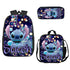 Stitch backpack schoolbag Anime lunch bag 3D Pencil case set