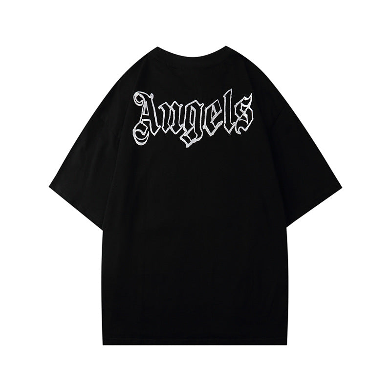 Palm Angels Sulfur Cotton T Shirt Letter Print Casual T-shirt