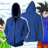 Dragon Ball Cosplay Figure Goku Vegeta Zipper Sweater Men's Hoodie Coat Sweatshirt Pullover