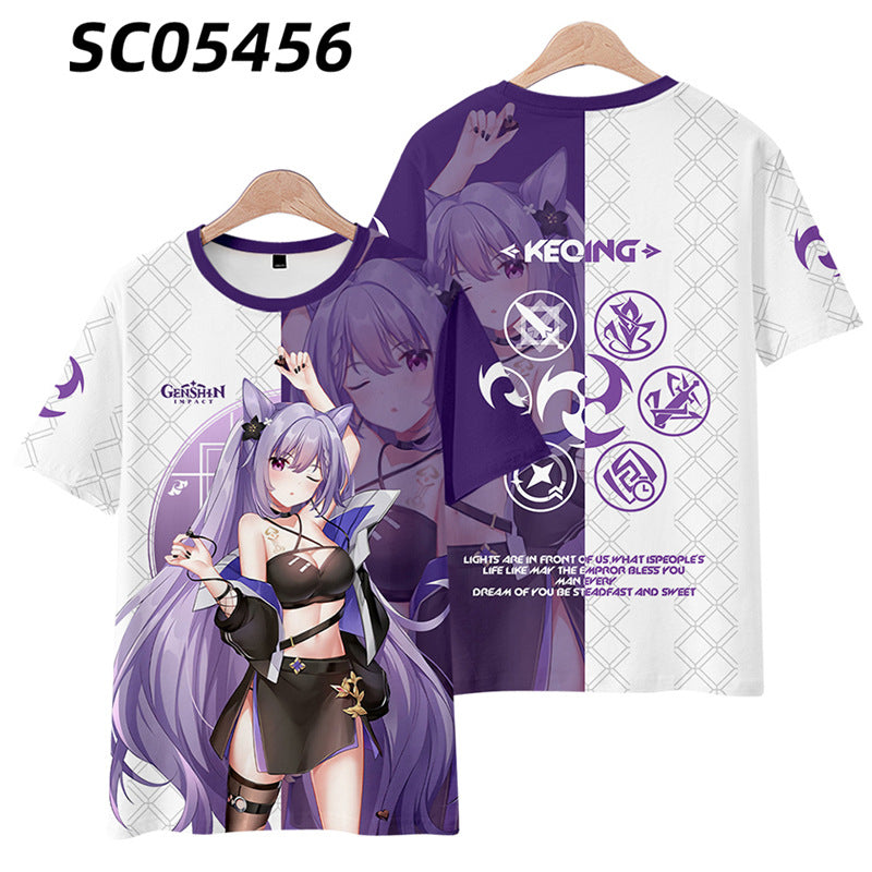 Genshin impact 3d printed unisex t shirt