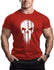 Skull Round Neck Cotton Muscle Workout Body Building  T-shirt Exercise Gym T Shirt