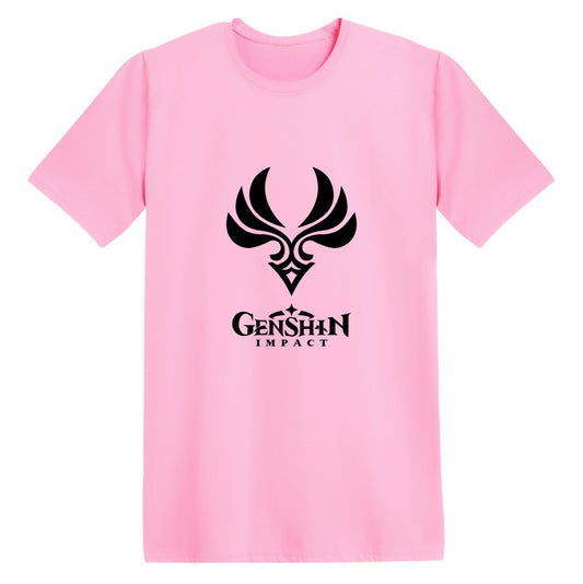 Genshin Impact Cotton Printed T Shirt Unisex T-shirt