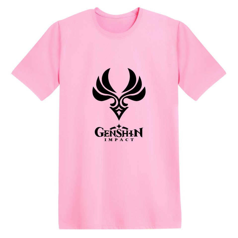 Genshin Impact Cotton Printed T Shirt Unisex T-shirt