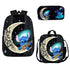 Stitch backpack schoolbag Anime lunch bag 3D Pencil case set