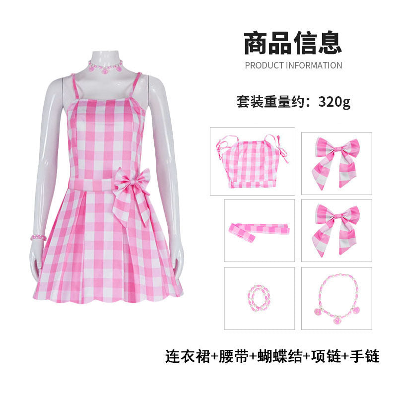 Movie Barbie Cosplay Clothing Barbie Same Style Popular Film And Television Role-playing Costume Dress Skirt