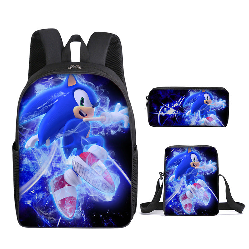 Sonic Schoolbag backpack lunch box pencil cases set