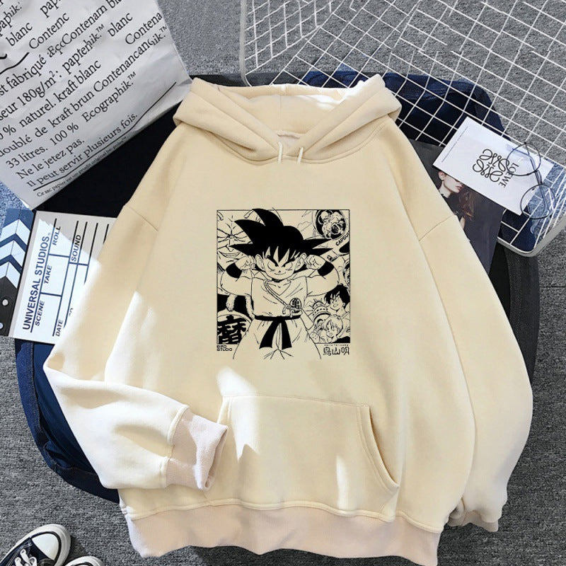 Dragon Ball Print Anime Pullover Sweater Hoodie
