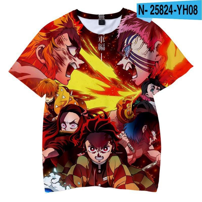 Kimetsu No Yaiba T Shirt Demon Slayer 3d Printed T-shirt