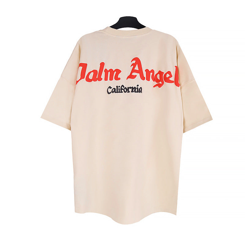 Palm Angels Foam Red Letter Printing T Shirt