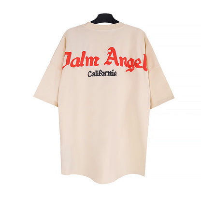 Palm Angels Foam Red Letter Printing T Shirt