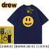 Drew Hussry Summer Biber Same Style Smiley Face T-shirt