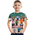 Roblox Character Printed Kis T Shirt Unisex Children's T-shirt