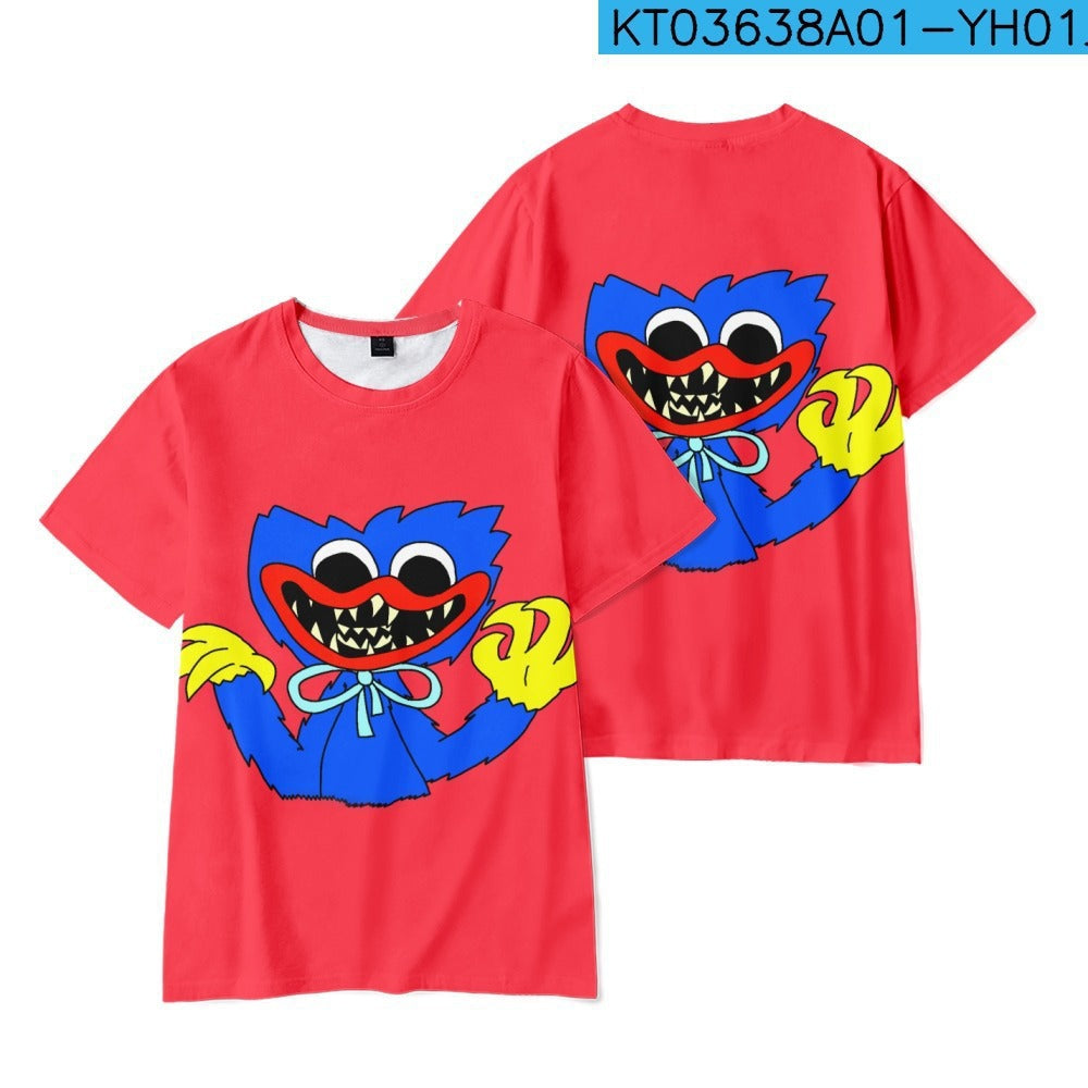 Poppy Playtime Short Sleeve T-shirt Bobby's Game Time Top 3d Digital Printing T Shirt