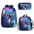 Stitch backpack schoolbag Anime lunch bag 3D Pencil case set