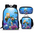 Minecraft schoolbag three-piece set lunch bag pencil case backpack set