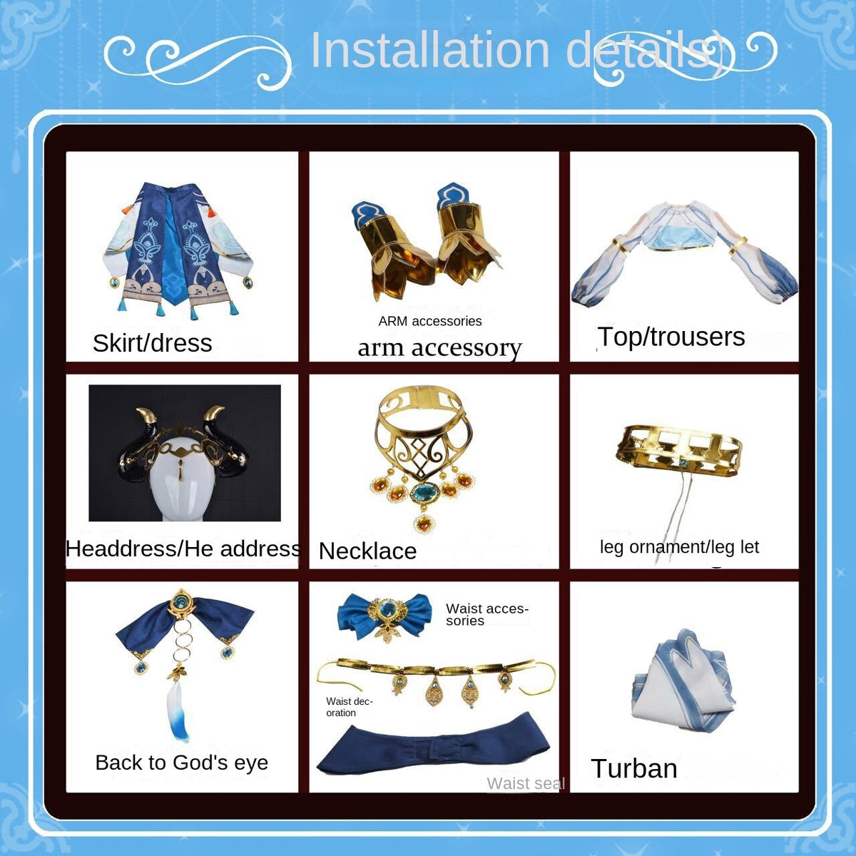 Genshin Impact Cosplay Dress Cost Wig Clothes