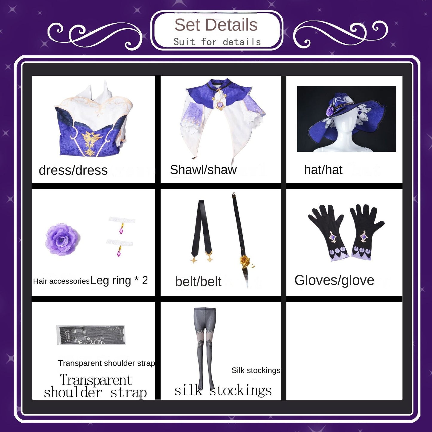 Genshin Impact Cosplay Dress Cost Wig Clothes