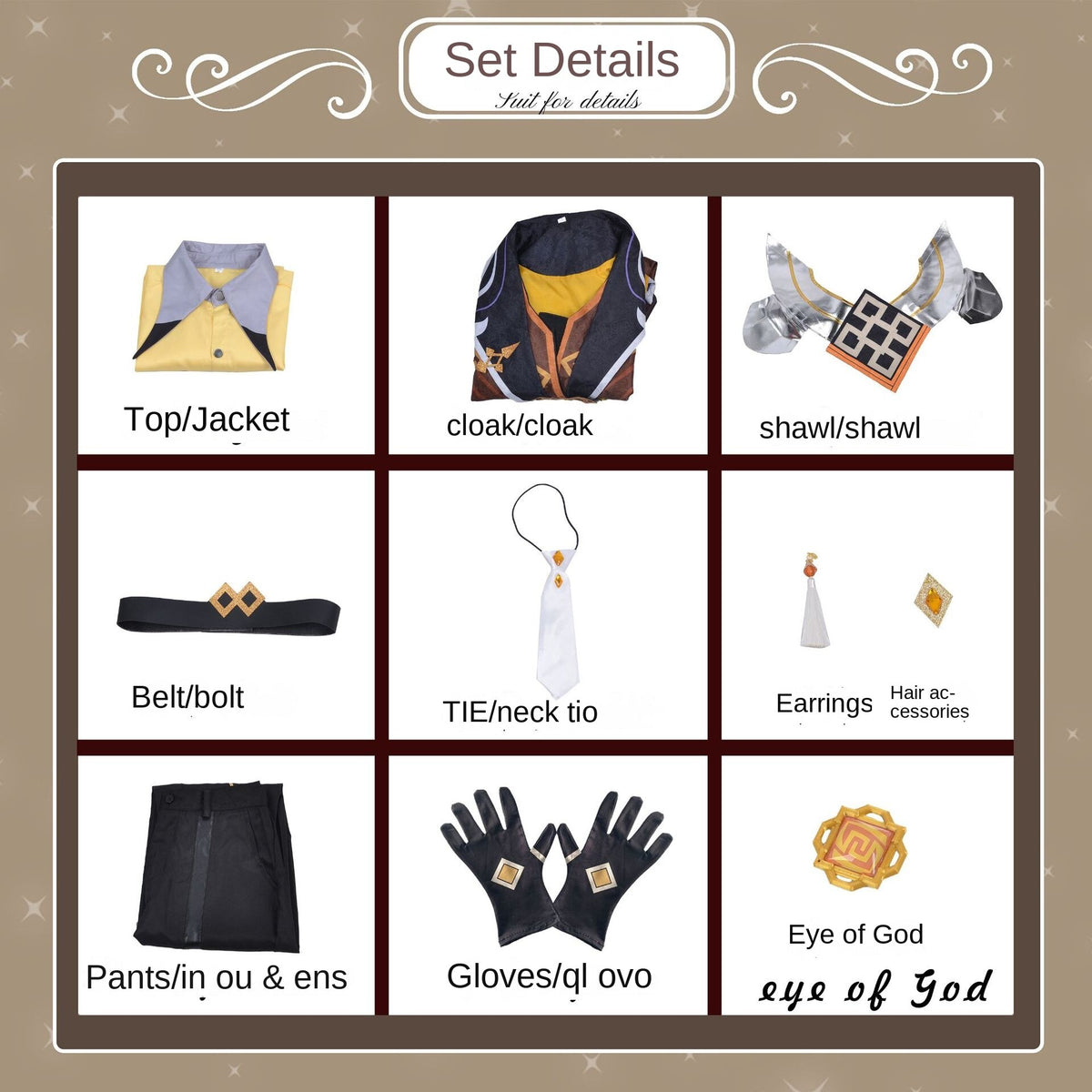 Genshin Impact Cosplay Dress Cost Wig Clothes