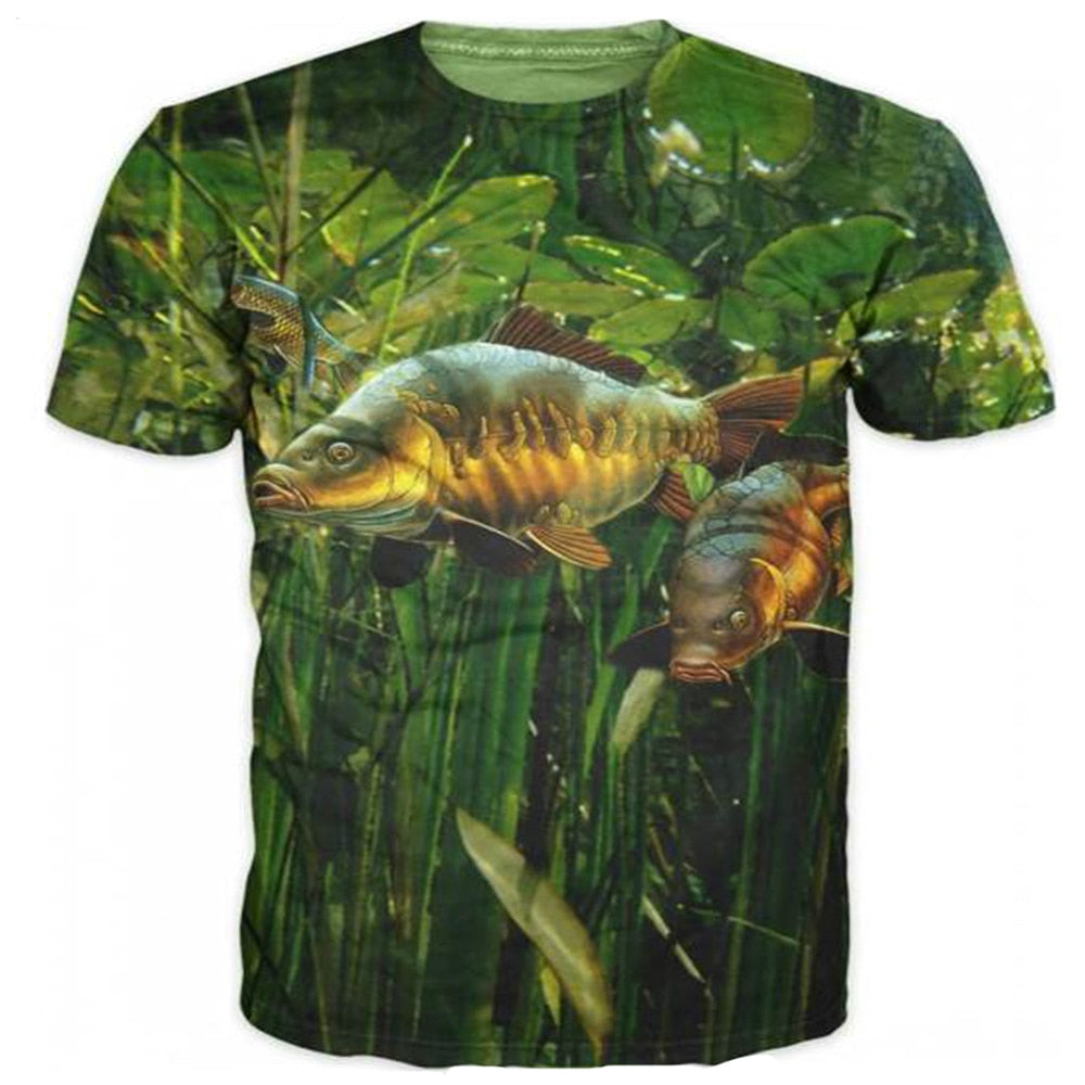 Harajuku Carp Fish Print T Shirts - product image 17