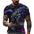 Tiger Fighting Animal Lion/leopard 3D T-shirt